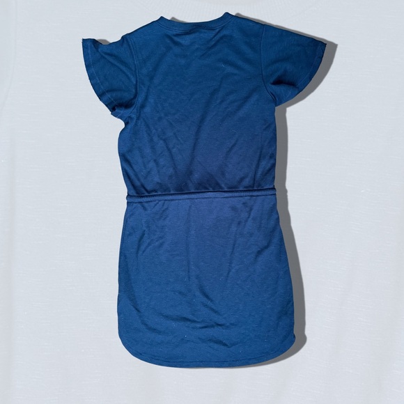 PAIGE Navy Blue Flutter Sleeve Drawstring
Waist Mini Dress - Picture 2 of 5